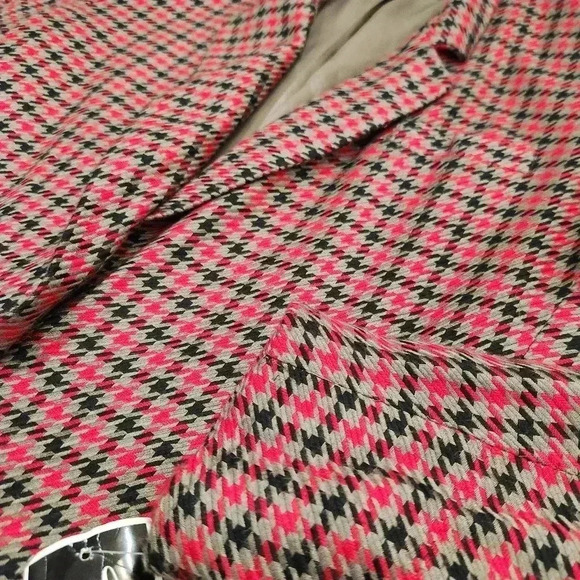 Vintage Paul Stanley Red Black Plaid Blazer • Power Suit Jacket • Women's 4 - Picture 3 of 13